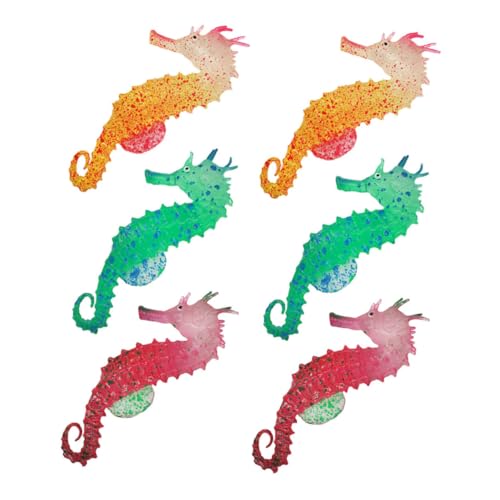 CIYODO 6 Stück Leuchtende Flexible Meeresbewohner Deko Schwimmend Selbstleuchtend Aquarium Ornament Für Fischbecken Büro Langlebiges Material Vielseitige Meereslandschaft Gestaltung von CIYODO