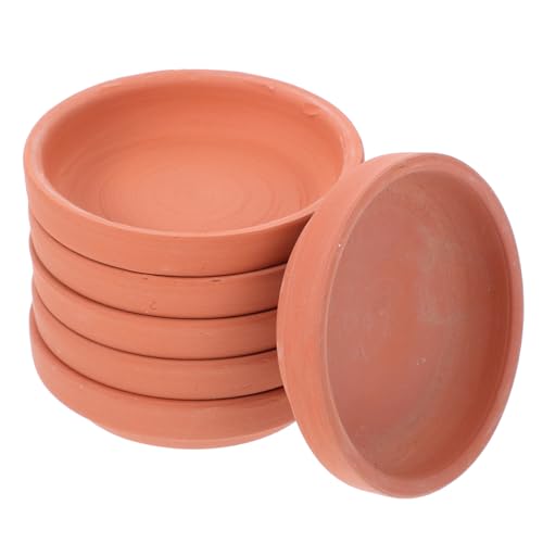CIYODO 6 Stück Terrakotta Untersetzer für Blumentöpfe Wasserauffangschalen für Zimmerpflanzen für Bewässerung und Stilvolle Dekoration Ihrem Zuhause von CIYODO