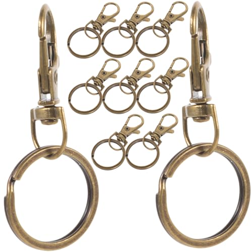 CIYODO 60 Stück Teiliges Metall Schlüsselring und Karabiner aus Langlebiger Zinklegierung Bronze Schlüsselanhänger für DIY Schlüsselanhänger Taschen und Hundehalsbandzubehör CIYODO 60 Stück Teiliges Metall Schlüsselring und Karabiner aus Langlebiger Zinklegierung Bronze Schlüsselanhänger für DIY Schlüsselanhänger Taschen und Hundehalsbandzubehör von CIYODO