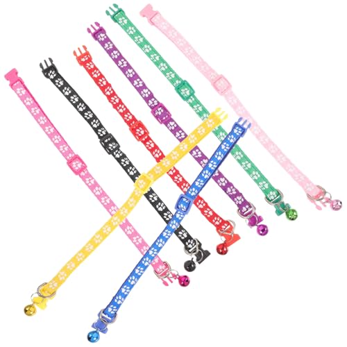 CIYODO 8 Stück Teiliges Bedrucktes Hundehalsband mit Glöckchen Verstellbares Tierhalsband für Katzen und Bunten für und Outdoor Aktivitäten CIYODO 8 Stück Teiliges Bedrucktes Hundehalsband mit Glöckchen Verstellbares Tierhalsband für Katzen und Bunten für und Outdoor Aktivitäten von CIYODO