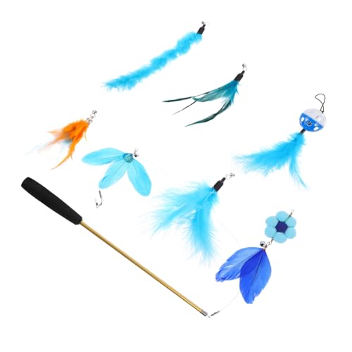 CIYODO 8 Stück Teiliges Katzenspielzeug Set Verstellbarer Katzenangel mit Glocke und Austauschbaren Federn Interaktiver Katzenflirtstab für Spielerisches Training und Zufällige Farbe CIYODO 8 Stück Teiliges Katzenspielzeug Set Verstellbarer Katzenangel mit Glocke und Austauschbaren Federn Interaktiver Katzenflirtstab für Spielerisches Training und Zufällige Farbe von CIYODO