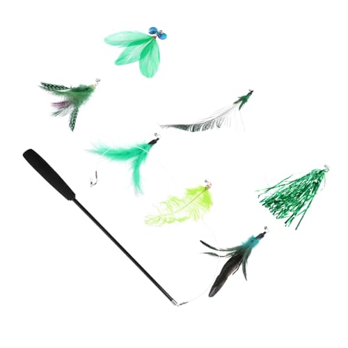 CIYODO 8 Stück Teiliges Katzenspielzeug Set mit Federn Flexibler Katzenangel und Austauschbaren Köpfen Leichtes Interaktives Katzenflirtspielzeug für Bewegung und Beschäftigung Sicher CIYODO 8 Stück Teiliges Katzenspielzeug Set mit Federn Flexibler Katzenangel und Austauschbaren Köpfen Leichtes Interaktives Katzenflirtspielzeug für Bewegung und Beschäftigung Sicher von CIYODO