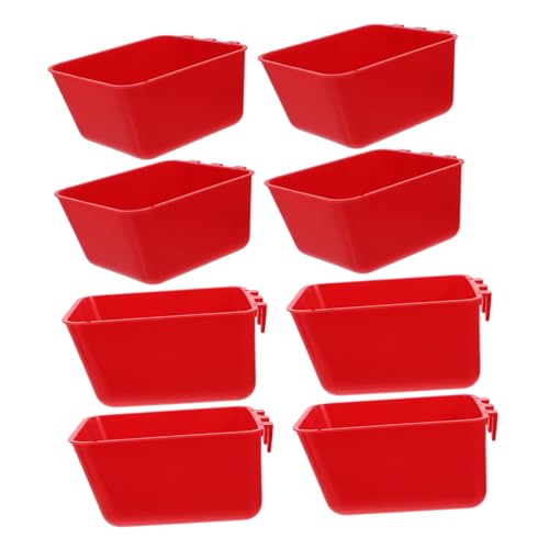 CIYODO 8 Stück Teiliges Vogelkäfig Futterspender Kunststoff Futternäpfe Wassernäpfe für Käfige Leicht zu Reinigen Installieren für Vögel Kaninchen und Hühner Rot CIYODO 8 Stück Teiliges Vogelkäfig Futterspender Kunststoff Futternäpfe Wassernäpfe für Käfige Leicht zu Reinigen Installieren für Vögel Kaninchen und Hühner Rot von CIYODO