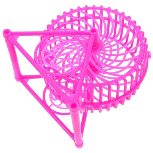 CIYODO Geräuschloses Hamsterrad mit Halterung Sicheres Laufspielzeug für Kleine Haustiere Wie Hamster Rennmäuse und Igel und Sicher mit Anti Feststeck Funktion Rosa von CIYODO