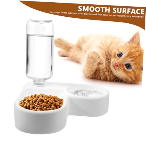 CIYODO Automatischer Wasserspender und Futterstation für Katzen und Hunde Multifunktionaler Wassernapf mit Integriertem Futterbehälter Auslaufsicher Abnehmbar und Leicht zu Reinigen für von CIYODO