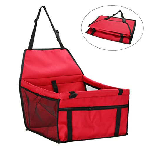 CIYODO Autotasche für Hunde Dog travel Bag hundereisebett Hundereisezubehör Hundereisetasche hundetransporttasche Sitz hängend Auto Hundetransporter Hundesicherheits-Reisetasche rot von CIYODO