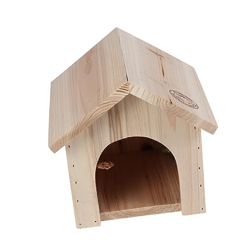 CIYODO Blockhaus-Modell Nest Versteck Drinnen Klein Haustier Eichhörnchen Dreieck-Chalet Biss-Chalet Hölzern von CIYODO