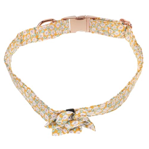 CIYODO Blumen Hundehalsband für Mädchen Verstellbares Welpenhalsband mit Sicherheitsmetallschnalle Geeignet für Kleine Mittelgroße und Große Hunde Zufälliger Stil von CIYODO