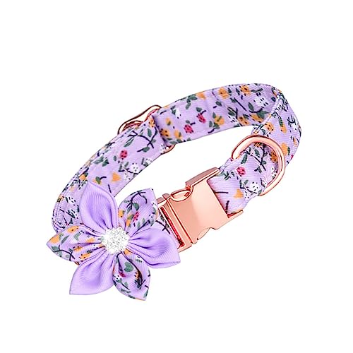 CIYODO Blumenmotiv Katzenhalsband Verstellbares Abnehmbares für mit Sechs Blütenblättern Roségold für Partys und Fotoshootings Zufällig Zufällige Farbe von CIYODO