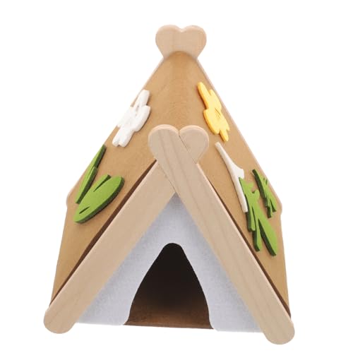 CIYODO Hamsterhaus Aus Holz Warmes Versteck Für Kleine Haustiere Passend Zur Inneneinrichtung Langlebiges Spielzeug von CIYODO