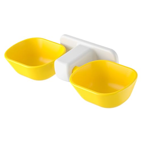 CIYODO Cat Bowl Wasserfuttermittel Sicher Fütterung Trinker Schüssel Erhöhte Katzenfutterschale Futterspender Katze Trinkwassernapf Futternapf Für Katze Hundefutterschale Gelb Plastik CIYODO Cat Bowl Wasserfuttermittel Sicher Fütterung Trinker Schüssel Erhöhte Katzenfutterschale Futterspender Katze Trinkwassernapf Futternapf Für Katze Hundefutterschale Gelb Plastik von CIYODO