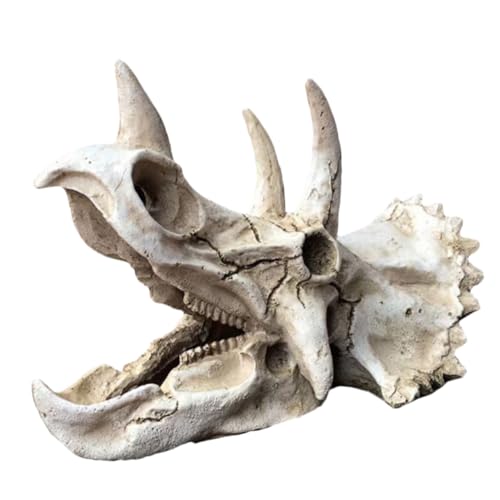 CIYODO Dinosauren Schädel Ornament für Aquarium Dekoration Resin Tank Versteck Naturgetreue Unterwasser für Garnelen und Fische Kreative Terrarium Gestaltung von CIYODO