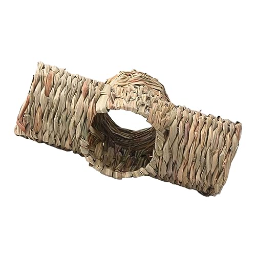 CIYODO Dreiwege-Hamster-Tunnel Meerschweinchen Verbirgt Sich Klein Verstecke Meerschweinchen Versteck Für Chinchilla Versteck Hamsterspieltunnel Guinea-Tunnel Hamsterröhren Plüsch Gras von CIYODO