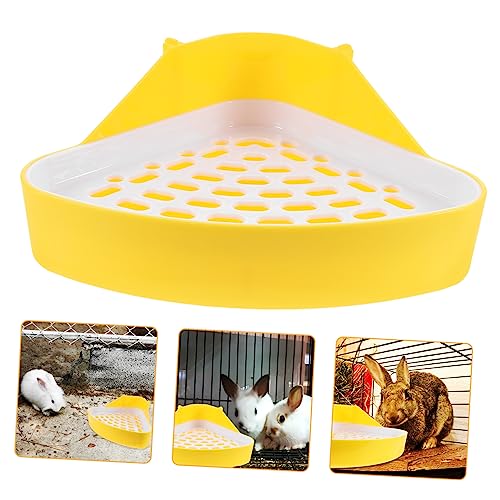 CIYODO Ecktoilette Kaninchen Dreieckig Kleintier Katzentoilette mit Gitterrost Leicht zu Reinigen Platzsparend Geeignet für Hamster Kaninchen und Meerschweinchen Sicherer Gelb CIYODO Ecktoilette Kaninchen Dreieckig Kleintier Katzentoilette mit Gitterrost Leicht zu Reinigen Platzsparend Geeignet für Hamster Kaninchen und Meerschweinchen Sicherer Gelb von CIYODO