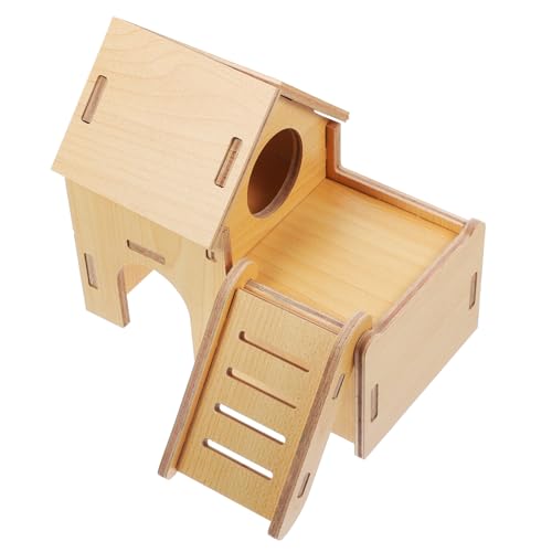 CIYODO Eichhörnchenhaus Aus Holz, Hamsterhaus Mit Rampe, Chinchilla-, Zwerghamster-versteck CIYODO Eichhörnchenhaus Aus Holz, Hamsterhaus Mit Rampe, Chinchilla-, Zwerghamster-versteck von CIYODO