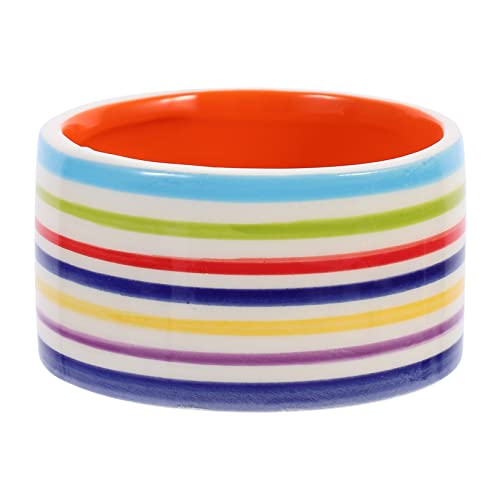 CIYODO Futternapf für Hamster Meerschweinchen-Tunnel Huhn Futternapf für Kaninchen Hamster Futterstation Kleintier Trinknapf Kleiner Keramiknapf für Haustiere Chinchilla-Schüssel Colorful von CIYODO