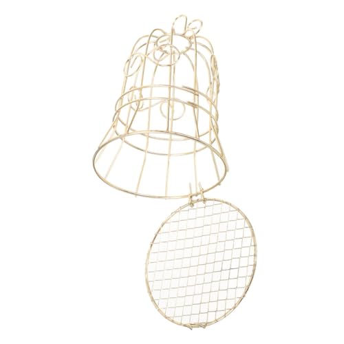 CIYODO Vintage Goldene Vogelkäfig-Dekoration Mit Papageien-Spielzeug Hängender Futterspender Für Sittiche Und Nymphensittiche Für Garten Und Innenräume CIYODO Vintage Goldene Vogelkäfig-Dekoration Mit Papageien-Spielzeug Hängender Futterspender Für Sittiche Und Nymphensittiche Für Garten Und Innenräume von CIYODO