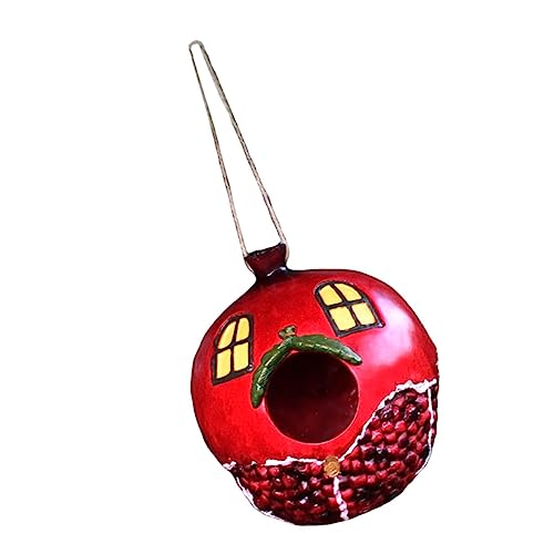 CIYODO Vogelnest Aus Kunstharz Leicht Zu Reinigen Granatapfel-Design Vogelhäuschen Für Den Außenbereich Für Den Balkon CIYODO Vogelnest Aus Kunstharz Leicht Zu Reinigen Granatapfel-Design Vogelhäuschen Für Den Außenbereich Für Den Balkon von CIYODO