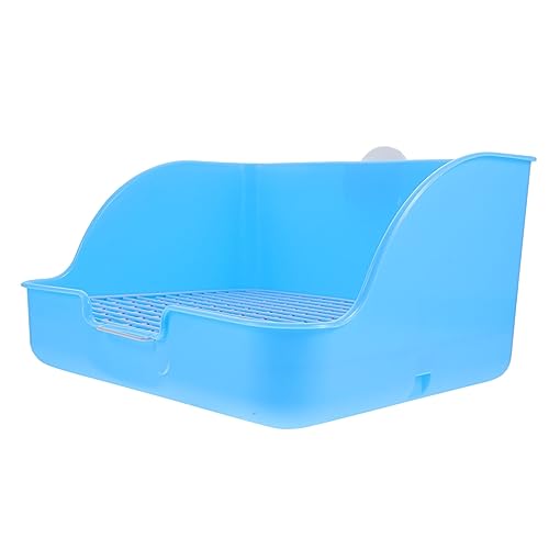 CIYODO Große Blaue Kaninchen Toilette aus Robustem PP Geruchsarm mit Wandschutz für Sauberen Innenbereich Geeignet für Kaninchen Meerschweinchen Hunde und Kleintiere Kompakt und Langlebig von CIYODO