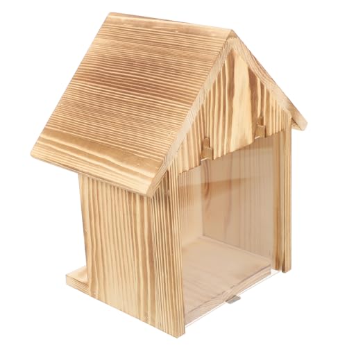 CIYODO Hängendes Holz Vogelhaus Mit Transparentem Fenster Für Außenbereich Dekoratives Vogelhäuschen Zum Beobachten Von Vögeln Im Garten Wetterfest Und CIYODO Hängendes Holz Vogelhaus Mit Transparentem Fenster Für Außenbereich Dekoratives Vogelhäuschen Zum Beobachten Von Vögeln Im Garten Wetterfest Und von CIYODO