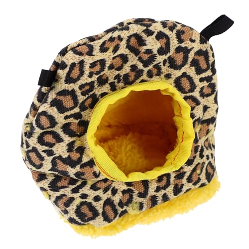 CIYODO Hängematte Für Vögel Winterfestes Vogelnest Für Käfige Bequeme Atmungsaktive Schlafstätte Für Papageien Und Kleintiere Leopard-Design Klein von CIYODO