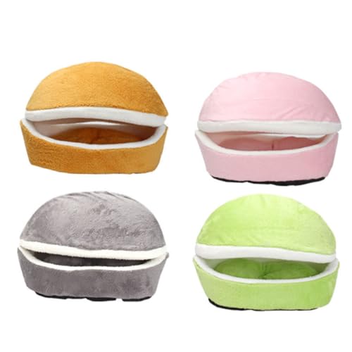 CIYODO Halbgeschlossener Katzen Schlafsack Hamburgerform Abnehmbar Und Waschbar Warmes Haustierbett Für Katzen Für Herbst Und Winter Grün CIYODO Halbgeschlossener Katzen Schlafsack Hamburgerform Abnehmbar Und Waschbar Warmes Haustierbett Für Katzen Für Herbst Und Winter Grün von CIYODO
