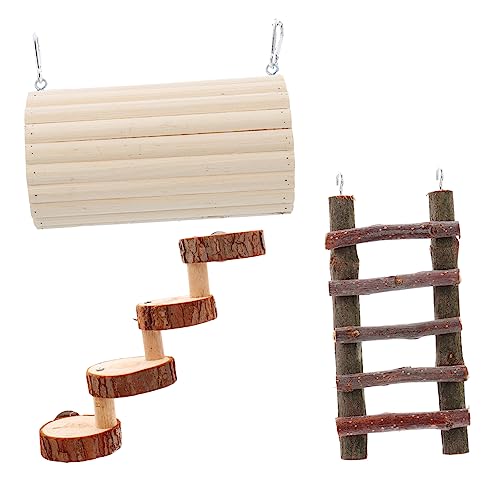 CIYODO Holz Hamster Spielzeug Satz Mit Tunnel Und Leiter Für Kleintiere Zur Stressreduktion Und Beschäftigung CIYODO Holz Hamster Spielzeug Satz Mit Tunnel Und Leiter Für Kleintiere Zur Stressreduktion Und Beschäftigung von CIYODO