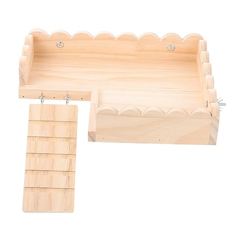 CIYODO Plattform Für Kleine Haustiere Mit Leiter Aus Holz Für Hamster Und Meerschweinchen Käfig Zubehör Spielzeug von CIYODO