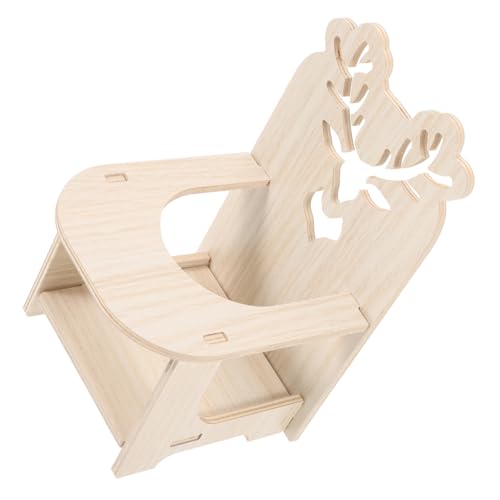 CIYODO Holz Hamsterstuhl Für Kleintiere Miniaturstuhl Aus Naturholz Fütterungsstuhl Für Hamster Meerschweinchen Und Kleine Mäuse Als Foto-Requisite Und Spielzeug Geeignet von CIYODO