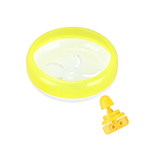 CIYODO Hamster Laufrad für Kleine Geräuschloses Joggingrad Gelb für Hamster Mäuse und Andere Kleintiere Fördert Gesunde Bewegung Handhaben Zufällige Farbe von CIYODO