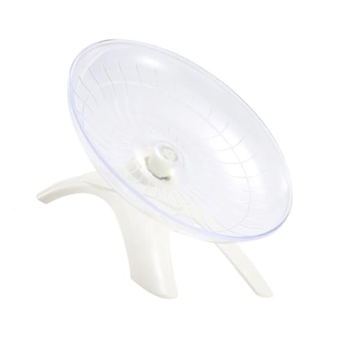 CIYODO Hamster UFO Laufrad Hamster Fliegende Untertasse Still Laufen Stummes Hamsterrad Ruhig Kleines Tierspielzeug Hamster Scheibe Läufer Übung Ausbildung Haustierräder Weiß Plastik von CIYODO