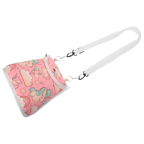 CIYODO Hamster Aus Tasche Hamster-Reisetasche Hamstertragetasche Reisebehälter Für Meerschweinchen Hamster-Accessoire Tragbare Rattentasche Reisen Haustier Hamstertasche Flanell Rosa von CIYODO