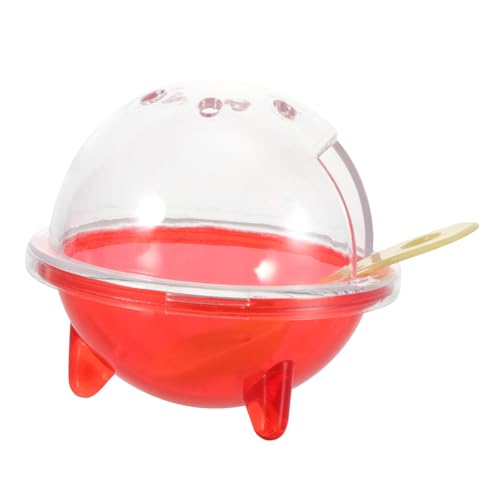 CIYODO Hamsterbad Hamsterwaschbecken Kleine Haustiertoilette Wurf Chinchilla- -Badehaus Hamstersand Hamster klo Hamster sandbad Badebecken Haustier Hamster Toilette Plastik rot von CIYODO