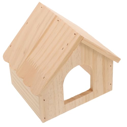CIYODO Kleintiergehege Holz Für Hamsterhaus Rattenhaus Schlafhaus Eichhörnchen Versteck Bezauberndes Hamsterhäuschen Für Käfige von CIYODO