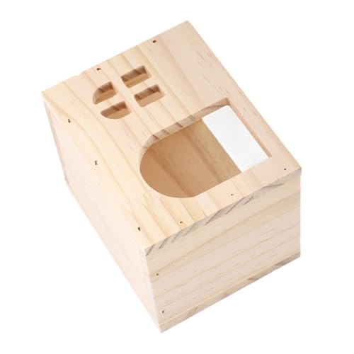 CIYODO Hamsterhütte Meerschweinchen Kleine Tierhäuser Schlafen Mit Kapuze Rattenversteck Aus Holz Hamsterversteck Hamsterhaus Für Den Haushalt Tunnel Für Hamster Hamsterversorgung Hölzern von CIYODO