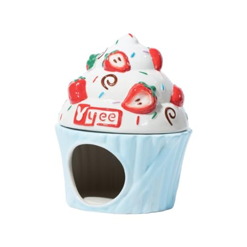 CIYODO Hamsternest aus Keramik Hamster Unterschlupf Haustier Hamster Cooles Haus schlafendes Haus kleines Tier Hamster Keramikhaus kleines Hamsterversteck Hamsterschutzhaus von CIYODO