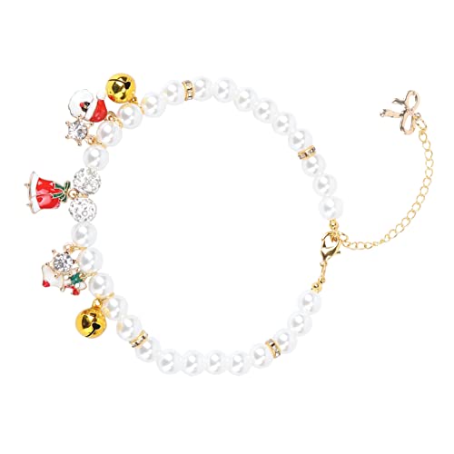 CIYODO Haustier-Halskette Perlenketten Hund Halskette Katzenspielzeug-Snackspender Halsketten eine Halskette Perlenkette für Haustier Schmuck für Haustiere Halsband einstellen x17 von CIYODO