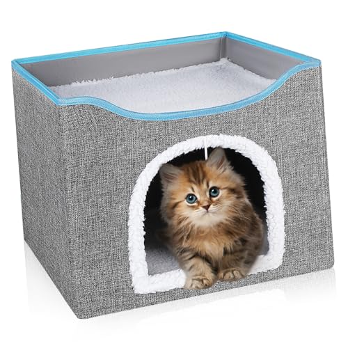 CIYODO Katzenhaus Aus Karton Katzenbetten Für Hauskatzen Faltbare Katzenhütte Für Den Vielseitigen Einsatz CIYODO Katzenhaus Aus Karton Katzenbetten Für Hauskatzen Faltbare Katzenhütte Für Den Vielseitigen Einsatz von CIYODO