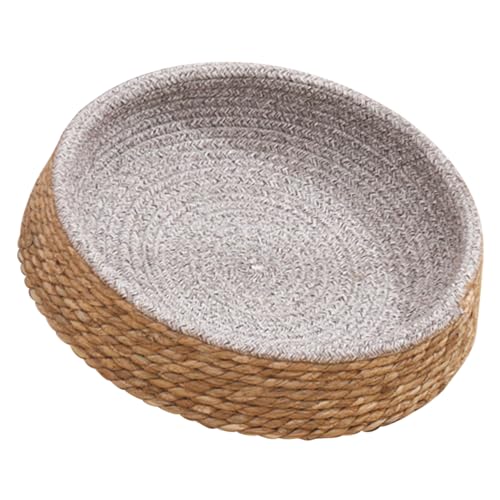 CIYODO Tierbett Katze Hundebett Rund Rundes Natürlich Geflochtenes Katzen Und Hundebett Aus Robustem Material Kleines Komfortables Schlafnest Für Haustiere Hellbraun Ideal Für Katzen Und Kleine Hunde CIYODO Tierbett Katze Hundebett Rund Rundes Natürlich Geflochtenes Katzen Und Hundebett Aus Robustem Material Kleines Komfortables Schlafnest Für Haustiere Hellbraun Ideal Für Katzen Und Kleine Hunde von CIYODO