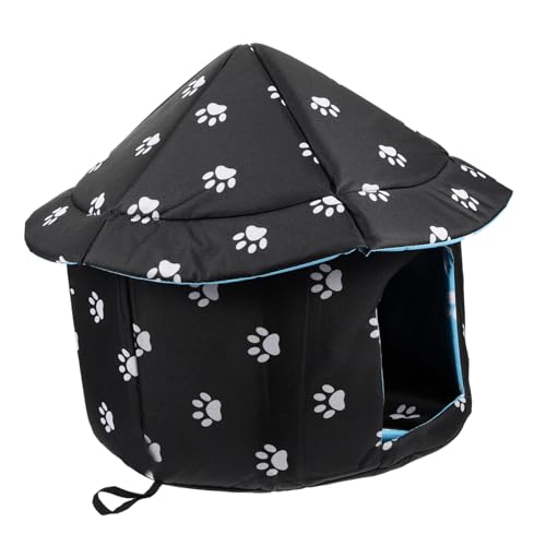 CIYODO Haustierbett Katzenhaus Katzenhäuser für draußen Katzenzeltbett Wetterfest Faltbar, warm pet Bed haustierfeldbett cat House Katzenschutz im Freien Katze schlafnest Schwamm Black CIYODO Haustierbett Katzenhaus Katzenhäuser für draußen Katzenzeltbett Wetterfest Faltbar, warm pet Bed haustierfeldbett cat House Katzenschutz im Freien Katze schlafnest Schwamm Black von CIYODO