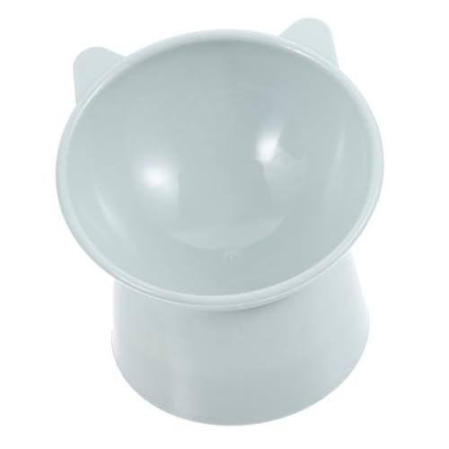 CIYODO Haustiernapf Stand für füttern mit montiert katzenschüssel Erhöhte Katzenschalen Katzenfutternäpfe erhöht süße Katzenschalen Katzenwasserschale Katzennapf erhöht Plastik Light Grey von CIYODO