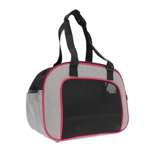 CIYODO Haustiertasche für Katzen Faltbare Atmungsaktive Transporttasche mit Vielen Fächern für Outdoor Aktivitäten Rot Langlebig und Pflegeleicht von CIYODO