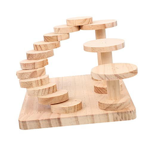 CIYODO Holzquadratspielzeug Spielzeugratte Klettern Leiter Hamster -Kletterspielzeug drinnen klein Rattenspielzeug aus Holz Hamsterplattformen aus Holz Hamsterhaus hölzern Khaki von CIYODO