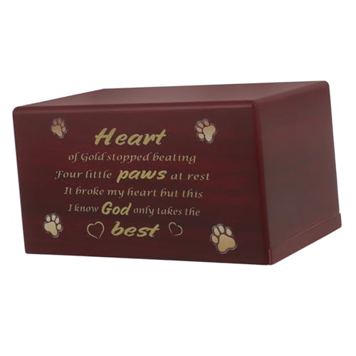 CIYODO Holzurne für Haustiere Tierurne zur Aufbewahrung von Tierasche Gedenkbox für Katzen Braune Holzurne für Emotionale Erinnerungen Pet Cinerary Casket für Katzenliebhaber CIYODO Holzurne für Haustiere Tierurne zur Aufbewahrung von Tierasche Gedenkbox für Katzen Braune Holzurne für Emotionale Erinnerungen Pet Cinerary Casket für Katzenliebhaber von CIYODO