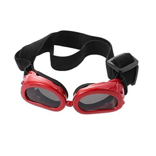 CIYODO Hund Sonnenbrille klare Sonnenbrille klein Haustier Brille transparente Sonnenbrille Augenschutz für Hunde schnapsgläser Hundebrille Haustier Sonnenbrille der Hund Schutzbrille rot von CIYODO