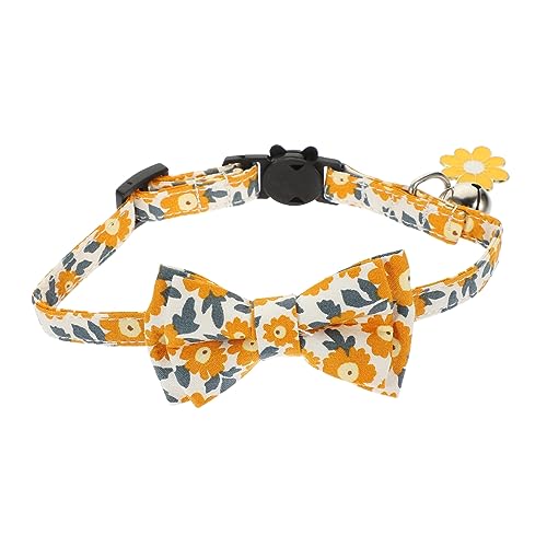 CIYODO Hundehalsband mit Blumenmuster Verstellbares Sicheres Halsband für Kleine Niedliches Hundezubehör für Besondere Anlässe Bequem von CIYODO