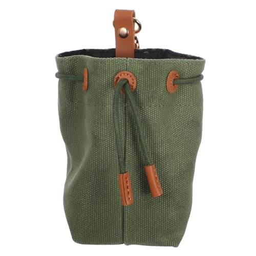 CIYODO Hundeleckerli Beutel aus Robustem Canvas mit Großem Öffnungsdesign Tragbarer Futterbeutel für Kleine Hunde für Training und Outdoor mit Leinenclip in Army Grün CIYODO Hundeleckerli Beutel aus Robustem Canvas mit Großem Öffnungsdesign Tragbarer Futterbeutel für Kleine Hunde für Training und Outdoor mit Leinenclip in Army Grün von CIYODO