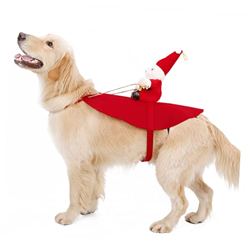 CIYODO Party-Hundetuch Weihnachtsmann-Kostüm Kleider für den Winter weihnachtskostüm Hunde Weihnachts hundepullover Kleidung Hundemantel Haustier-Partykostüm der Hund Verwandlungs-Outfit von CIYODO