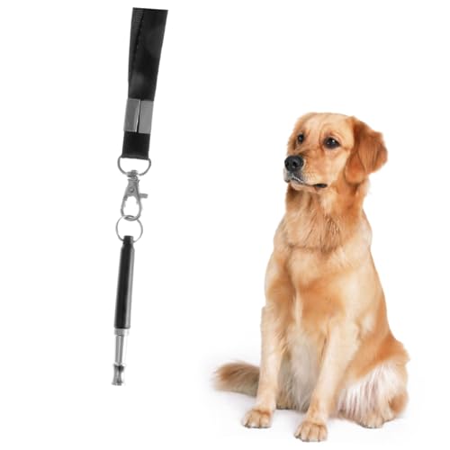 CIYODO Hundepfeife mit Verstellbarer Frequenz und Trageschlaufe Geräuschlos für Menschen Effektives Hundetraining Stoppt Bellen Humane Erziehungshilfe für Hunderassen von CIYODO