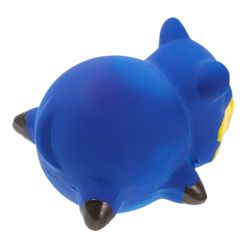 CIYODO Interaktives Latex Kauspielzeug für Kleine Hunde Blaues Fuchsformiges Quietschspielzeug Robustes Beißspielzeug zur Zahnpflege und Beschäftigung bei Alleinsein von CIYODO